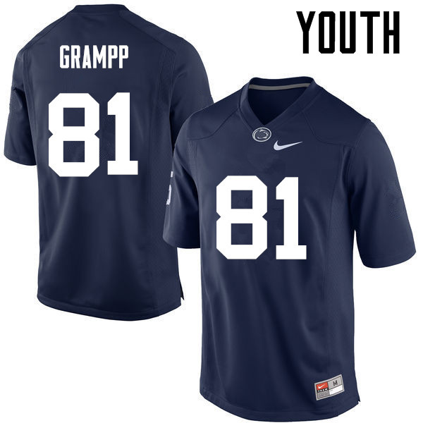 Youth Penn State Nittany Lions #81 Steven Grampp College Football Jerseys-Navy